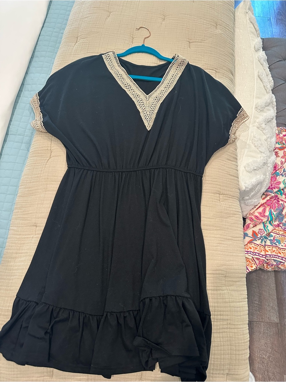 Cupshe Crochet V-Neck Dress XL